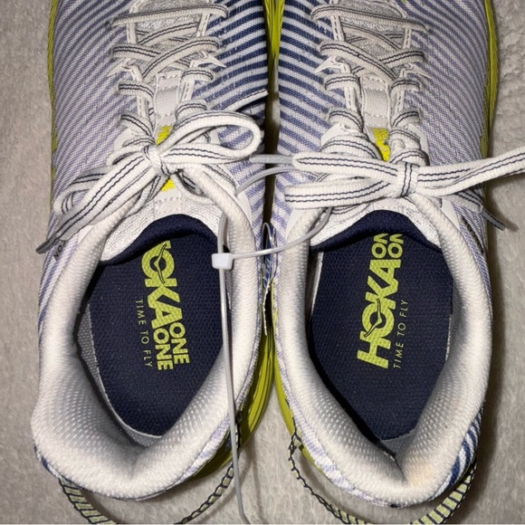 Hoka One One White and Yellow Sneakers - Picture 6 of 7